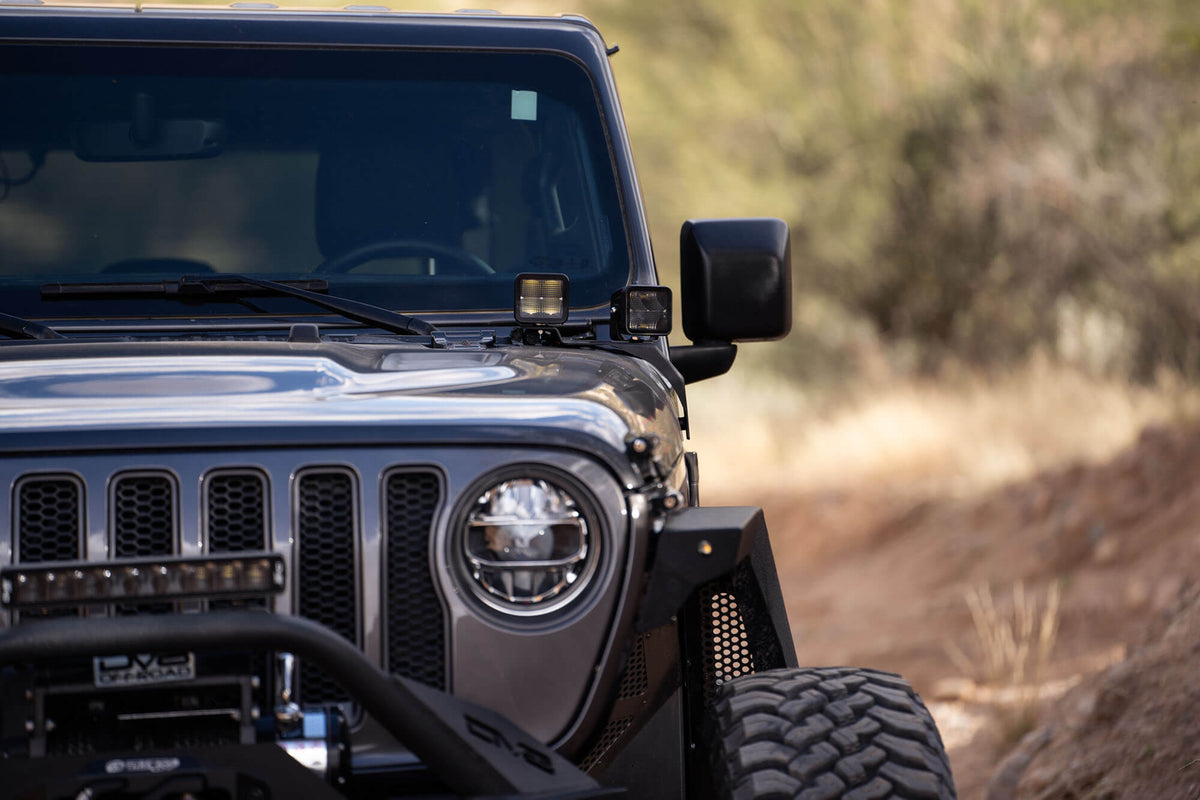 2018-2026 Jeep Wrangler JL & Gladiator JT A-Pillar Dual Pod Light Mounts