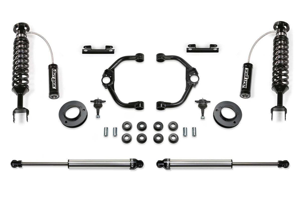 3″ Ball Joint UCA Lift Kit w/ Front Dirt Logic 2.5 Resi Coilovers &amp; Rear Dirt Logic 2.25 Shocks – K3170DL