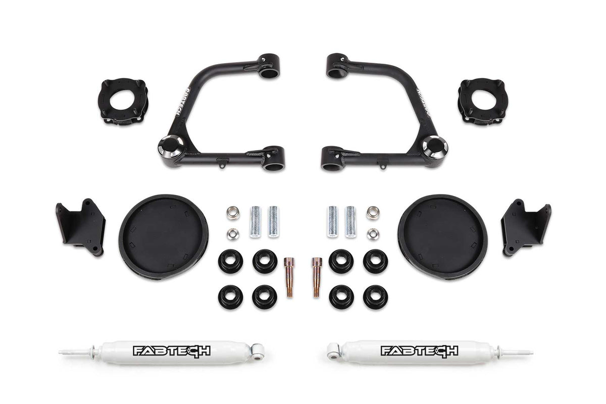 3″ Uniball UCA Lift Kit – Front Shock Spacers & Rear Coil Spring Spacers w/ Rear Performance Shocks – K7086