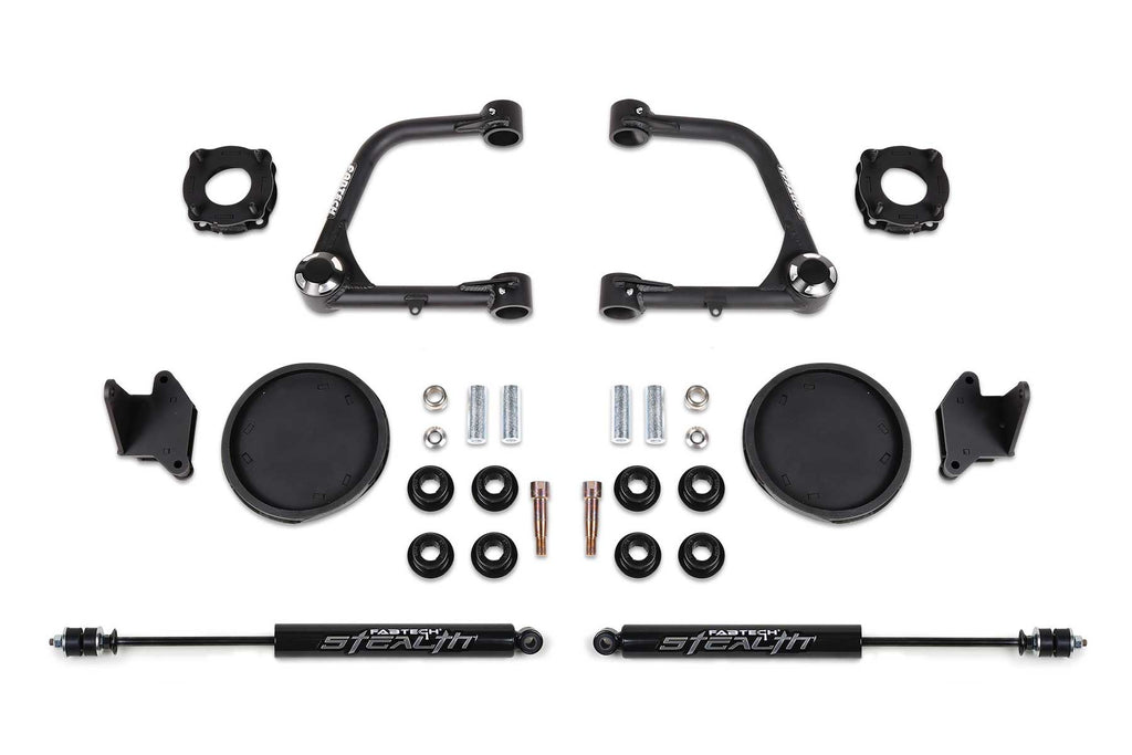 3″ Uniball UCA Lift Kit – Front Shock Spacers &amp; Rear Coil Spring Spacers w/ Rear Stealth Shocks – K7086M