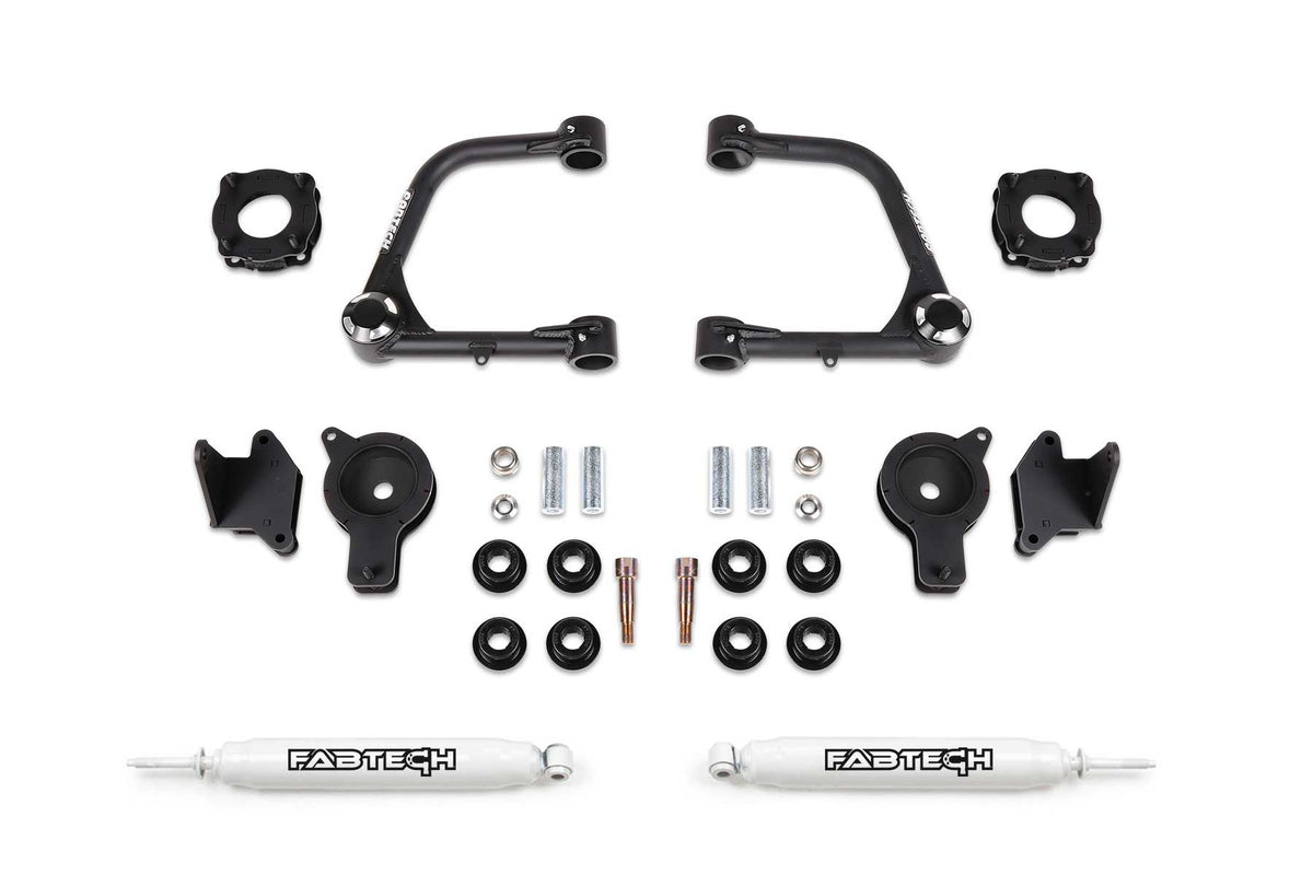 3″ Uniball UCA Lift Kit – Front Shock Spacers &amp; Rear Air Bag Spacers w/ Rear Performance Shocks – K7089