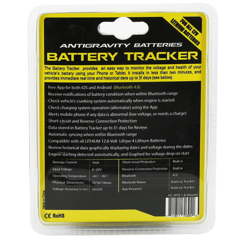 Lithium Battery Tracker, Bluetooth Monitoring System