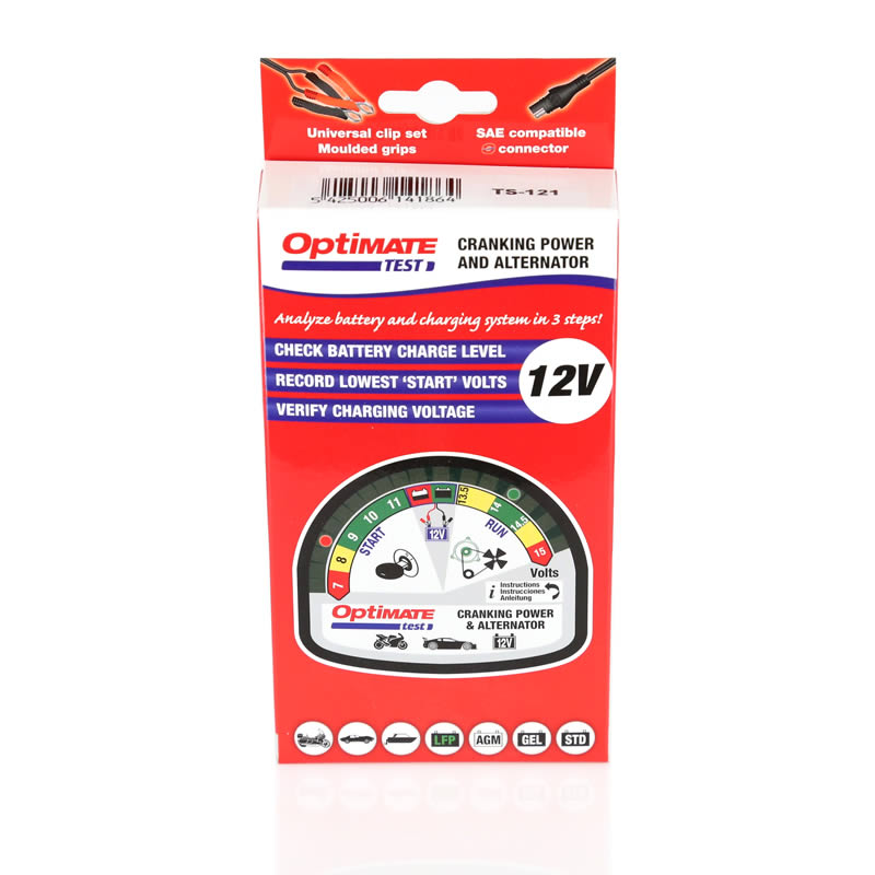 Optimate TS-121 Battery Tester Package