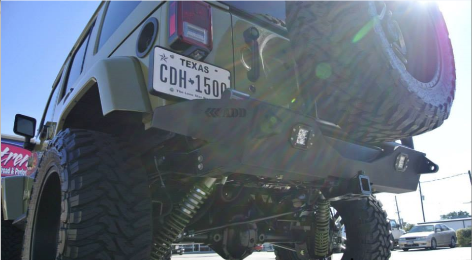 2007 - 2018 Jeep JK Modular Stealth Fighter Rear Bumper