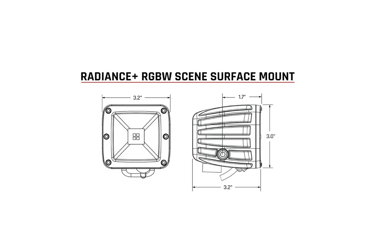 Rigid Industries Radiance+ Scene RGBW Surface Mount | Pair