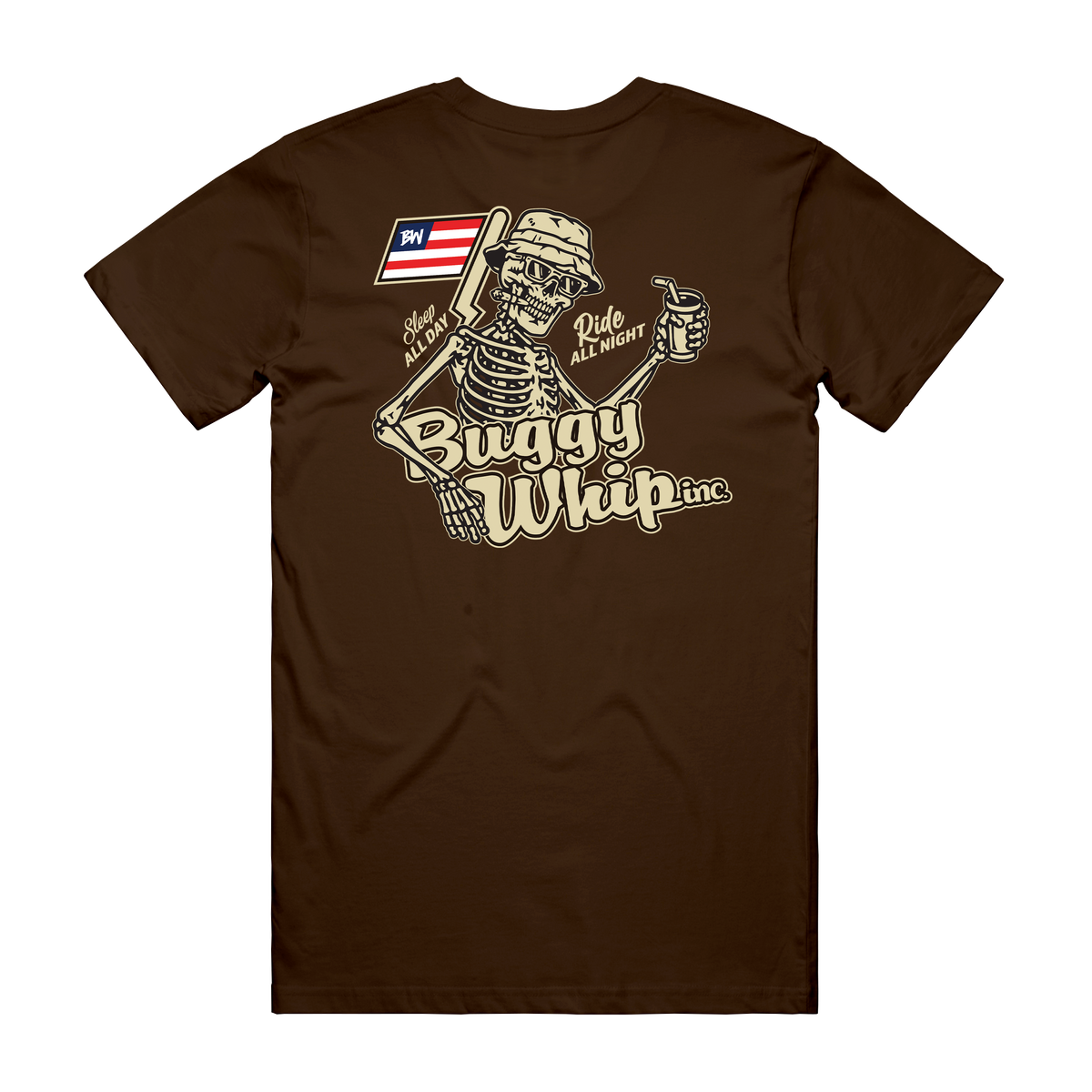BUGGY WHIP® INC. T-SHIRT - RIDEALLNIGHT