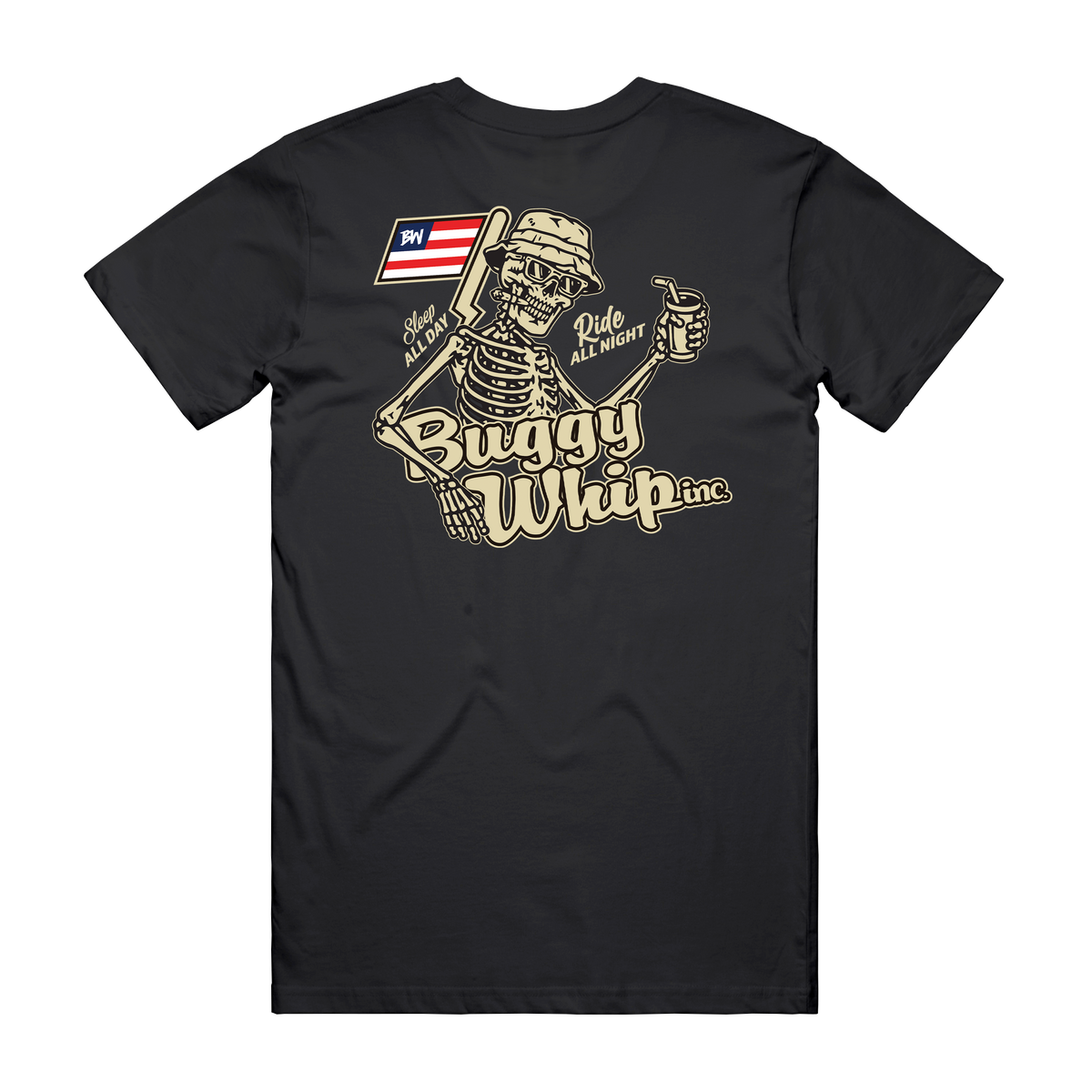 BUGGY WHIP® INC. T-SHIRT - RIDEALLNIGHT