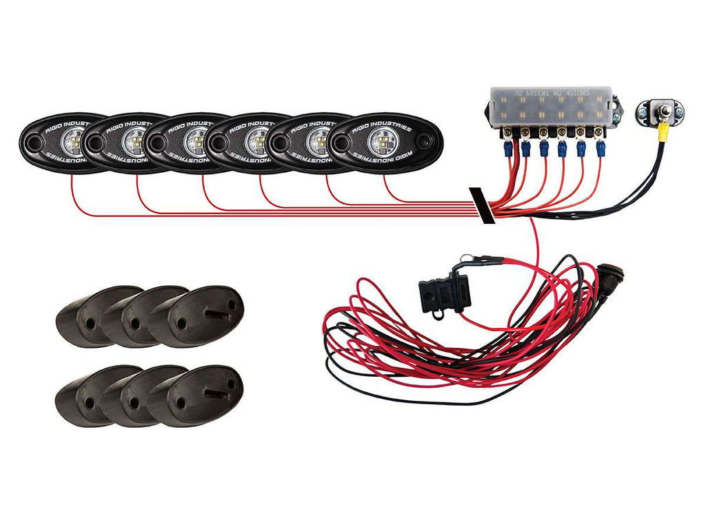 RIGID A-Series Rock Light Kit - 6 Lights (Cool White)