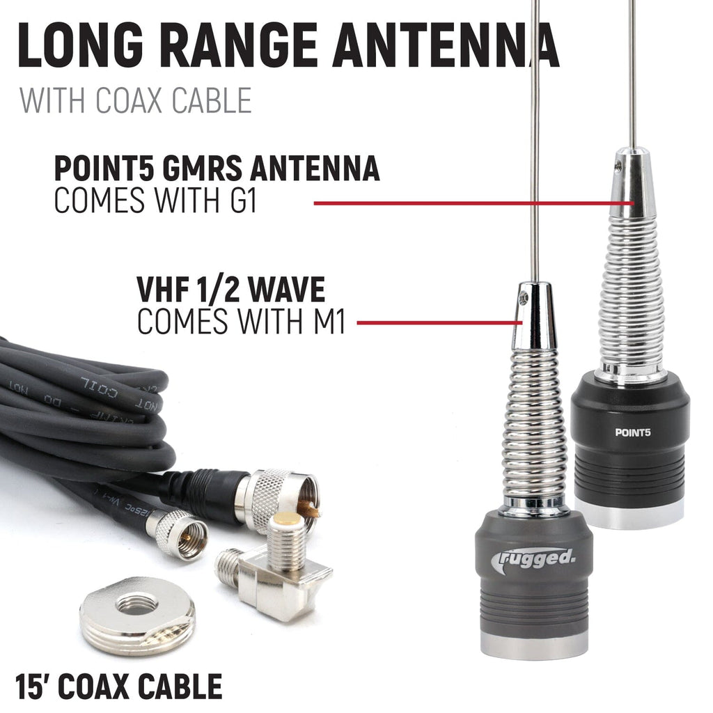 Kawasaki Teryx4 and Teryx5 H2 Complete Communication Kit with Bluetooth Intercom and 2-Way Radio