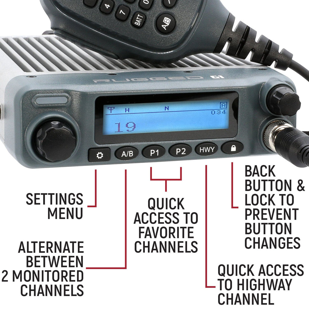 Waterproof GMRS Mobile Radio - Model G1 - CLEARANCE