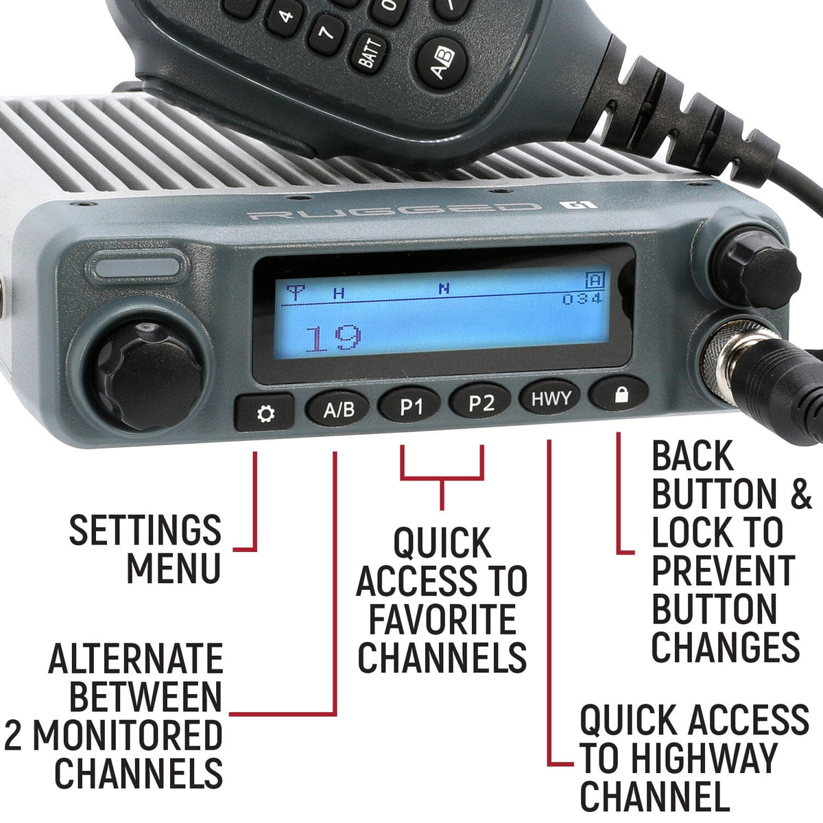 Waterproof GMRS Mobile Radio - Model G1 - CLEARANCE