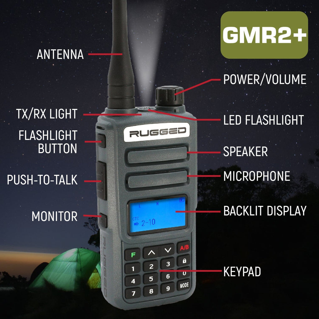 GMRS and FRS Handheld Radio - Model GMR2-PLUS - CLEARANCE
