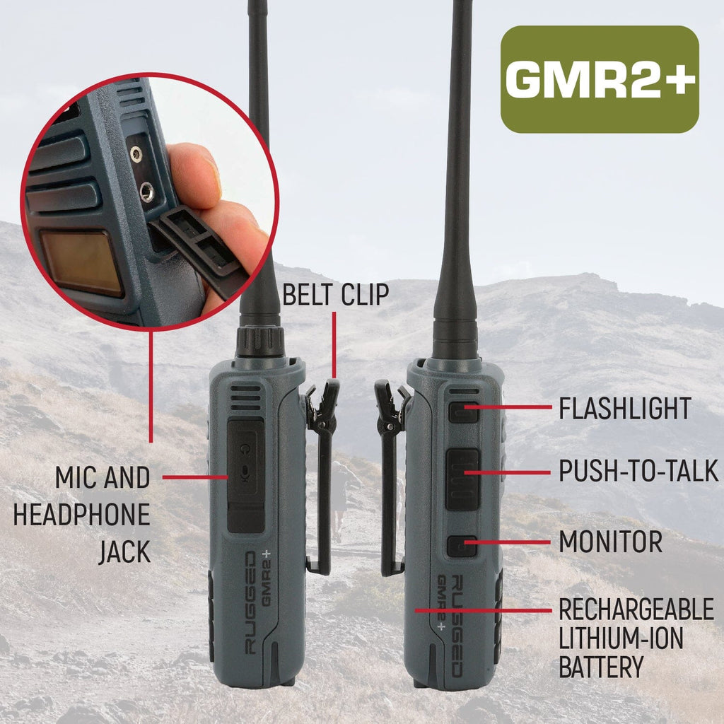 GMRS and FRS Handheld Radio - Model GMR2-PLUS - CLEARANCE