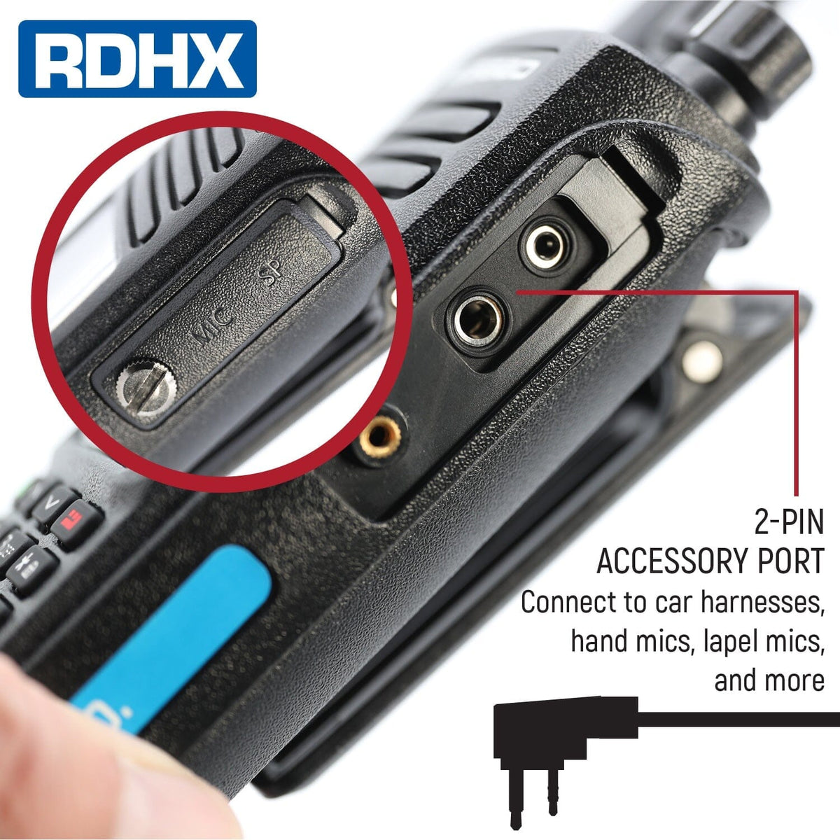 Dual Band Waterproof UHF/VHF Handheld Radio - Digital and Analog - Model RDH-X-HV - CLEARANCE