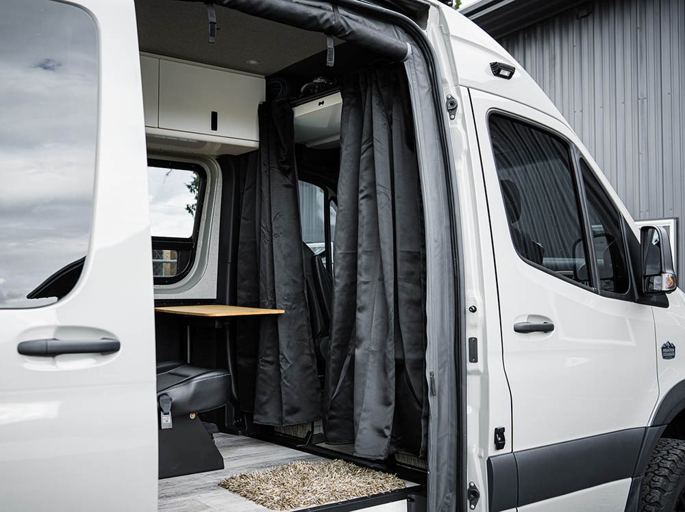 Sprinter Van Headliner Shelf Curtain Rod