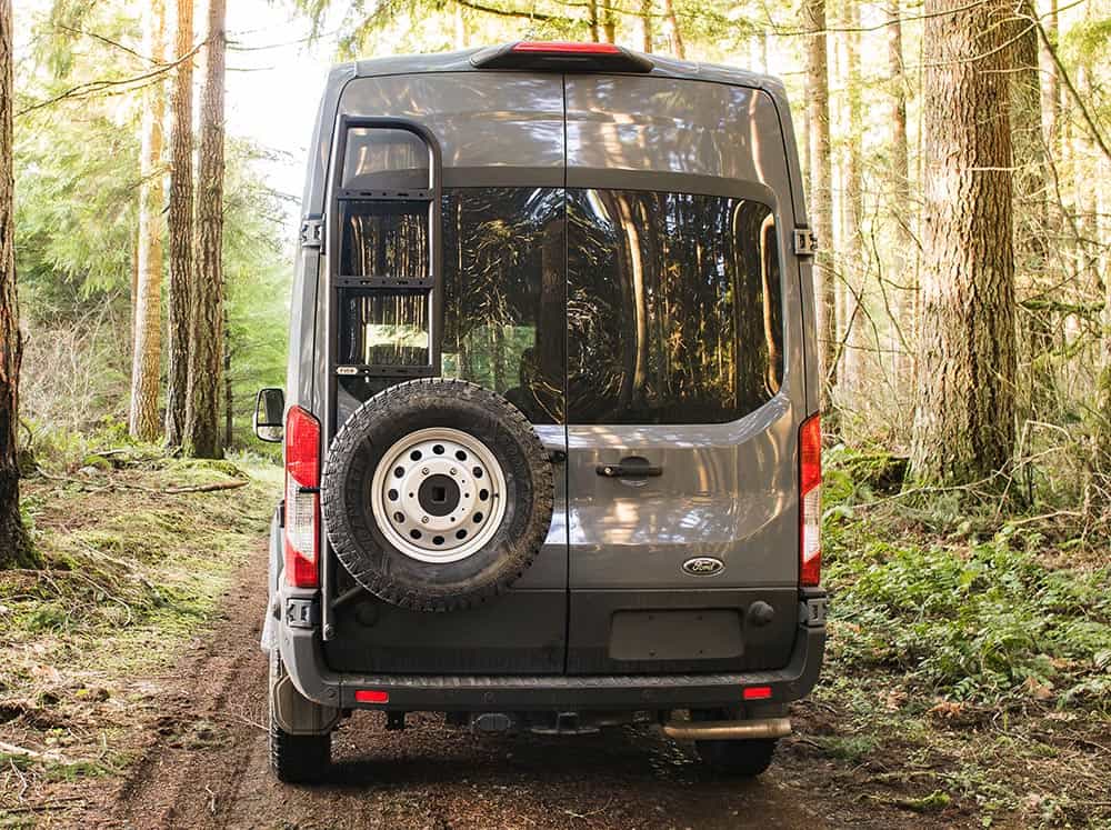 Transit Van Rear Ladder + Tire Carrier