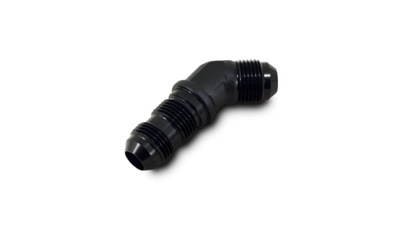 Vibrant -16AN Bulkhead Adapter 45 Deg Elbow Fitting - Anodized Black