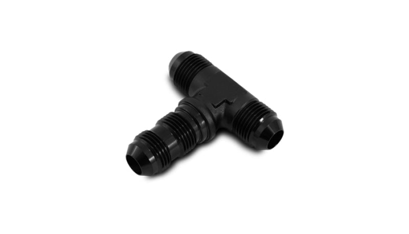 Vibrant -8AN Bulkhead Adapter Tee Fitting - Anodized Black Only