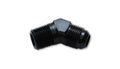 Vibrant -8AN Bulkhead Adapter Tee on Run Fittings - Anodized Black Only