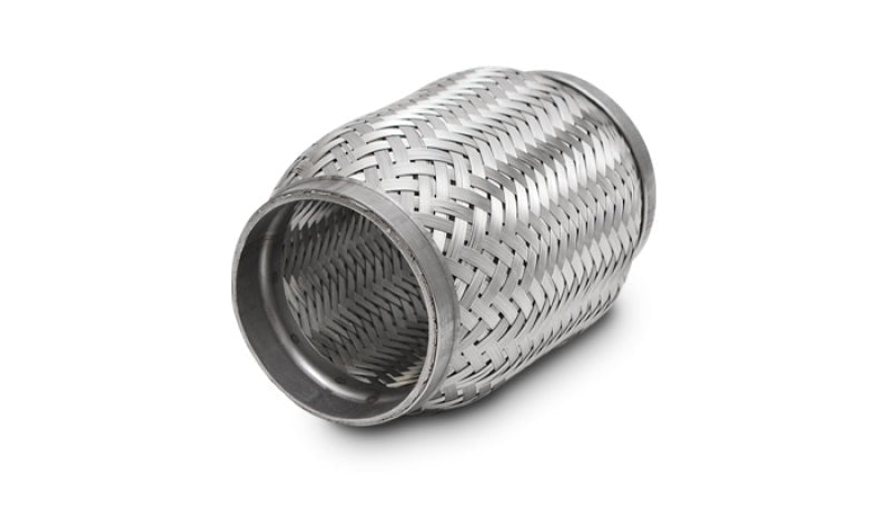 Vibrant SS Flex Coupling with Inner Braid Liner 2in inlet/outlet x 8in flex length