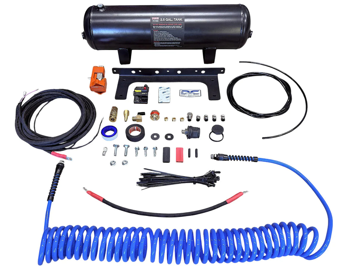 Dirt Church 2017-2026, Ford Super Duty (BRUSHED) Dual ARB Compressor Kit, Above The Spare Tire